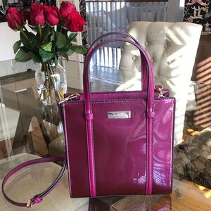 Kate Spade Kenzie Tote Dark Raspberry Patent Leather Shoulder Bag